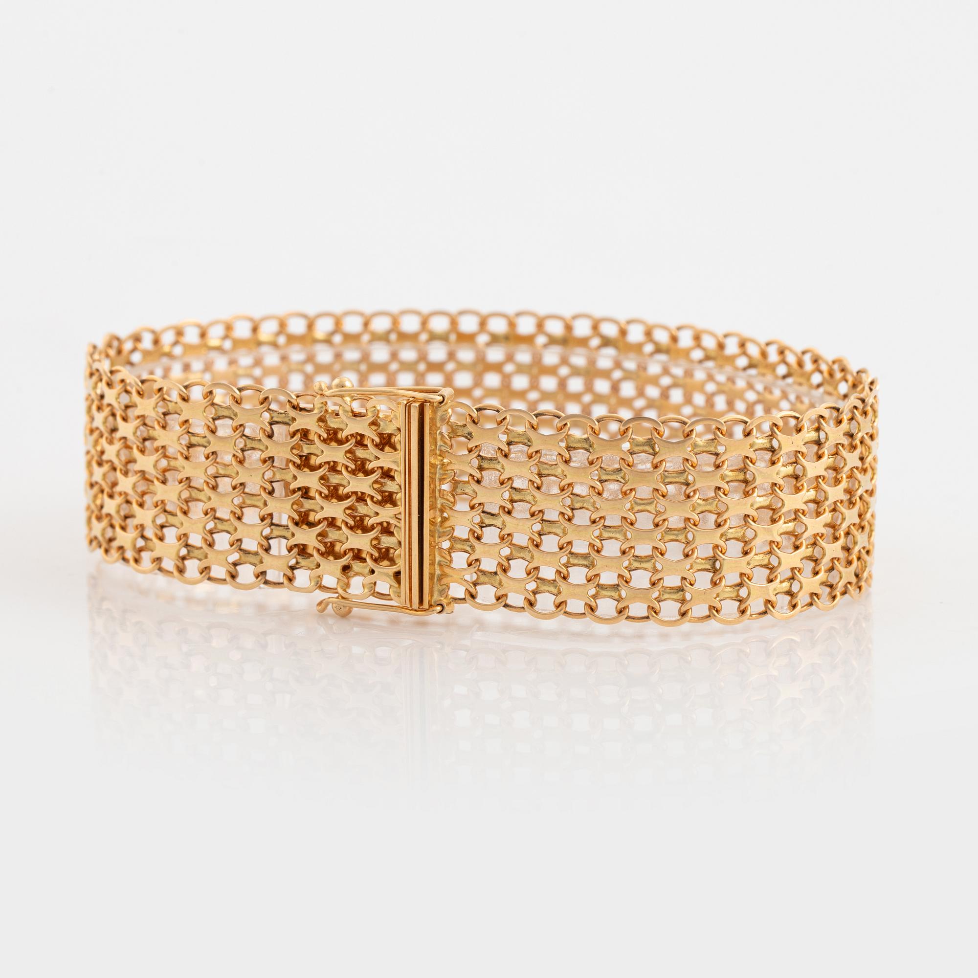 Bracelet, 18K gold, x-link.