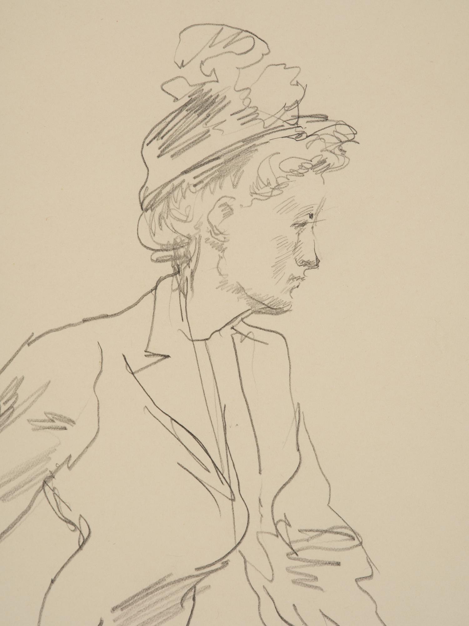 Lotte Laserstein, Seated woman in profile.