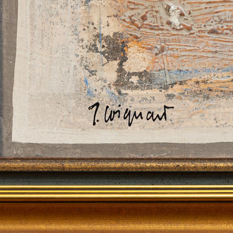 James Coignard, "Profil et triangle bleu".