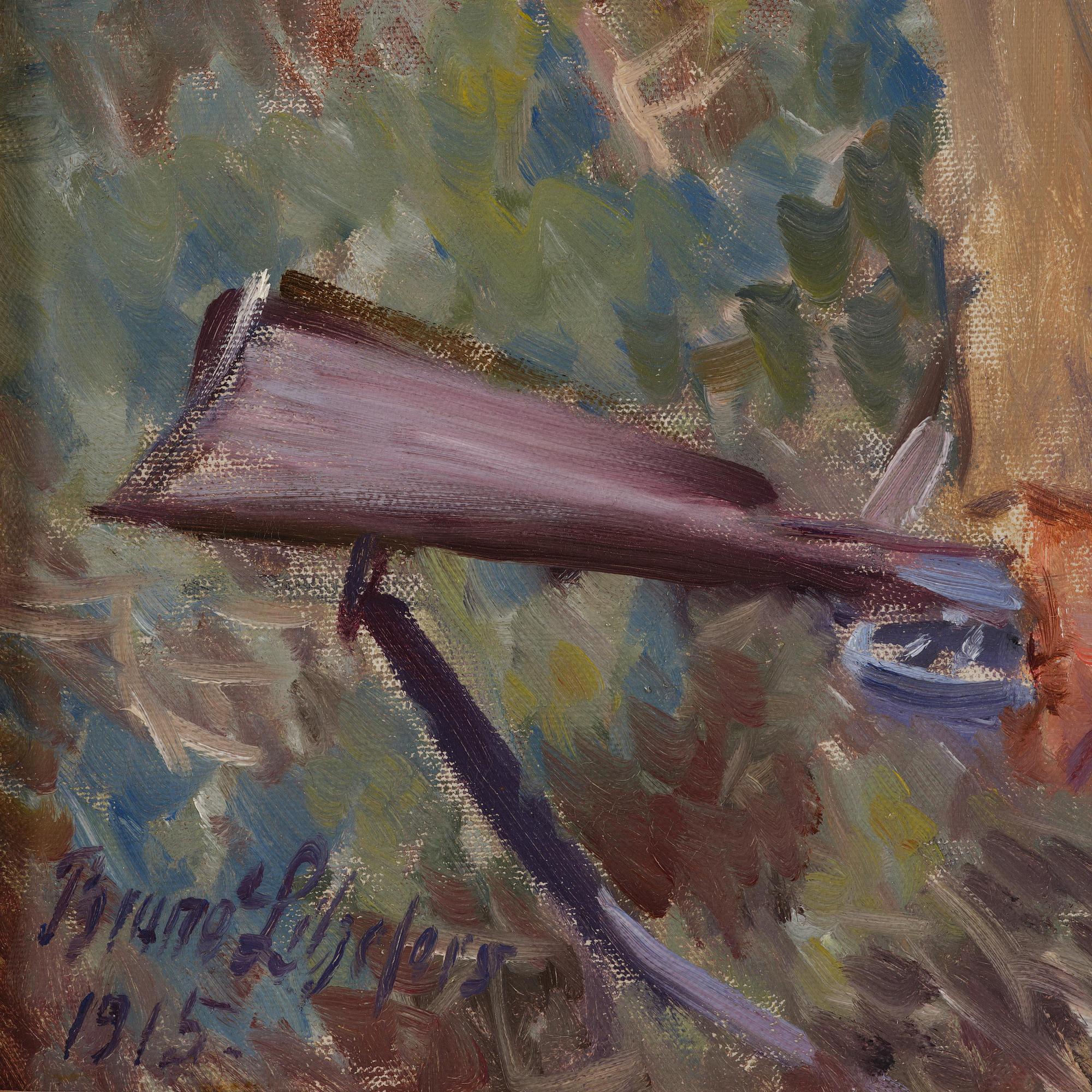 Bruno Liljefors, Hunter with shot fox.