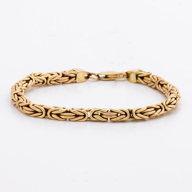 ARMBAND 18K guld, bysantinsk modell, 10,8 g.