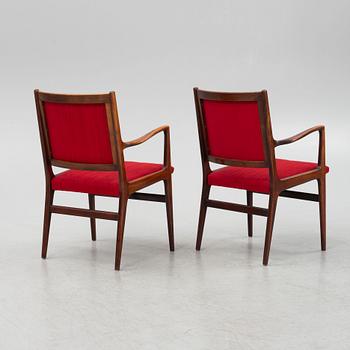 Karl Erik Ekselius, a pair of armchairs, JOC, mid 20th century.