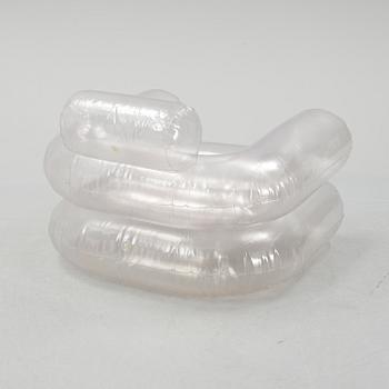 Donato D'Urbino, Jonathan De Pas & Paolo Lomazzi, an inflatible plastic 'Blow' easy chair, Zanotta, Italy.