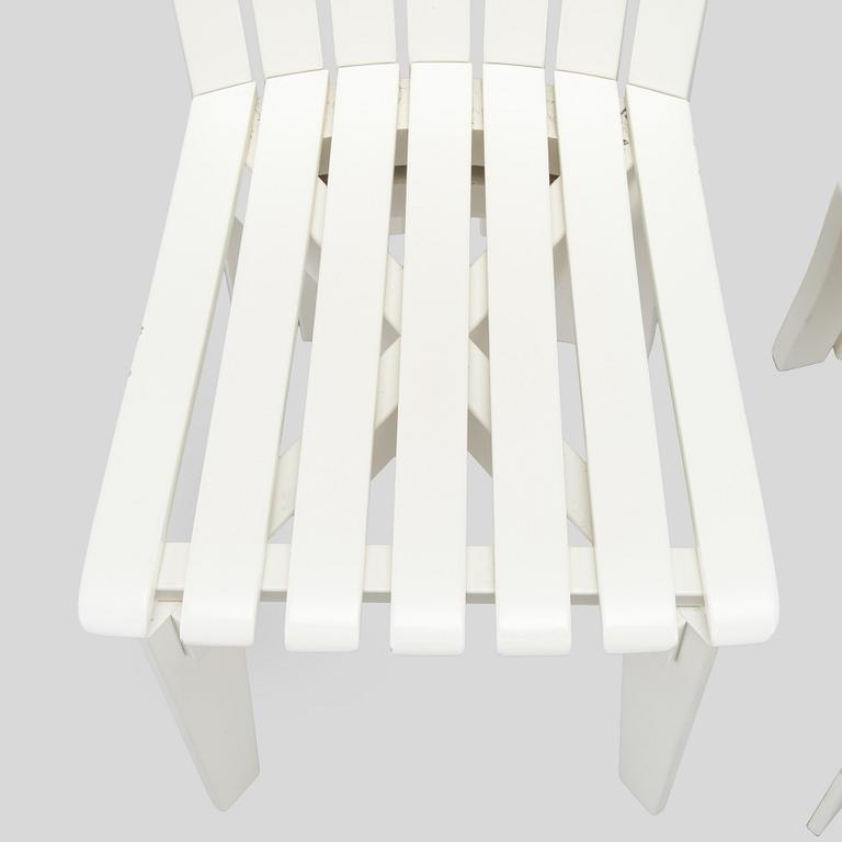 Alvar & Aino Aalto, trädgårdsmöblemang, 5 delar, "Aurinko"-serien, Artek, 2000-tal.