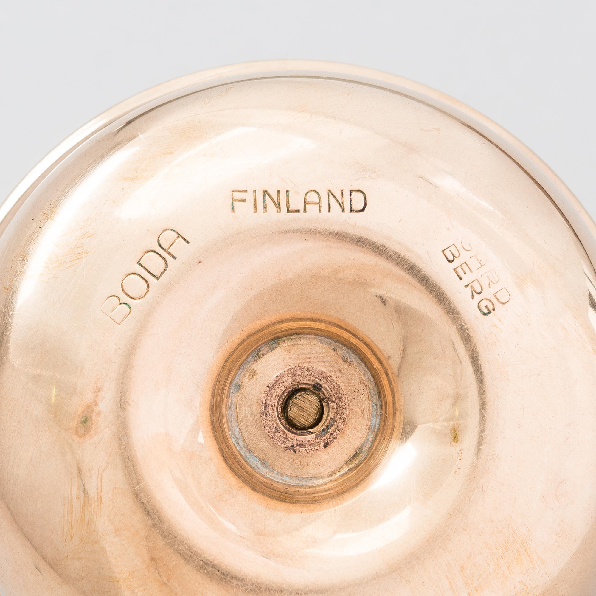 Bertel Gardberg, kynttilänjalkapari, Boda Finland.