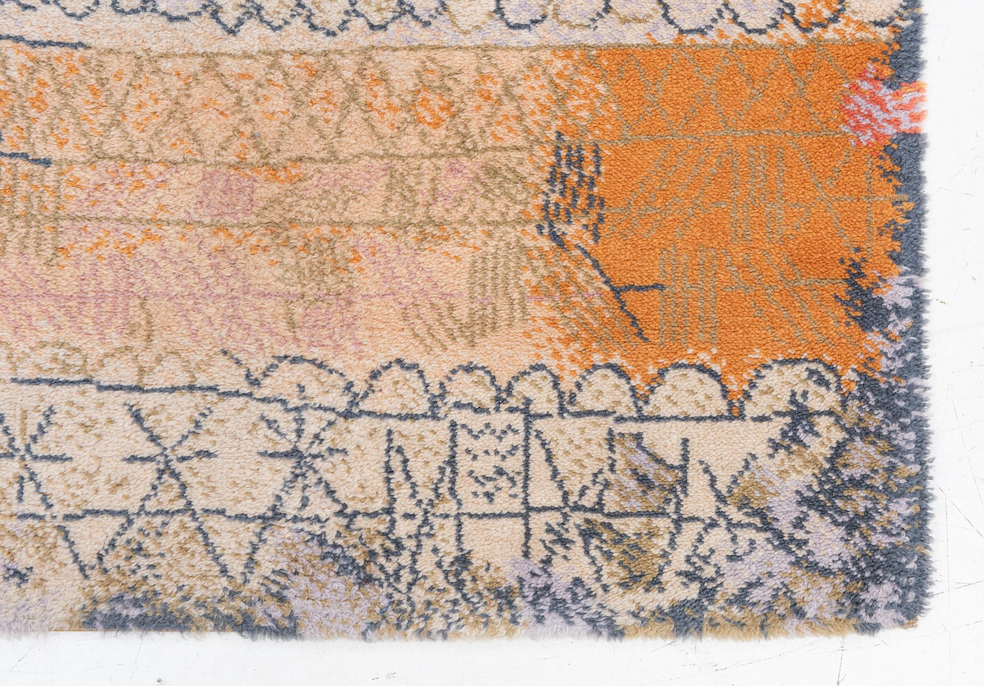 Carpet with a motif after Paul Klee, "Florentine Villa District" approximately 280 x 180 cm.