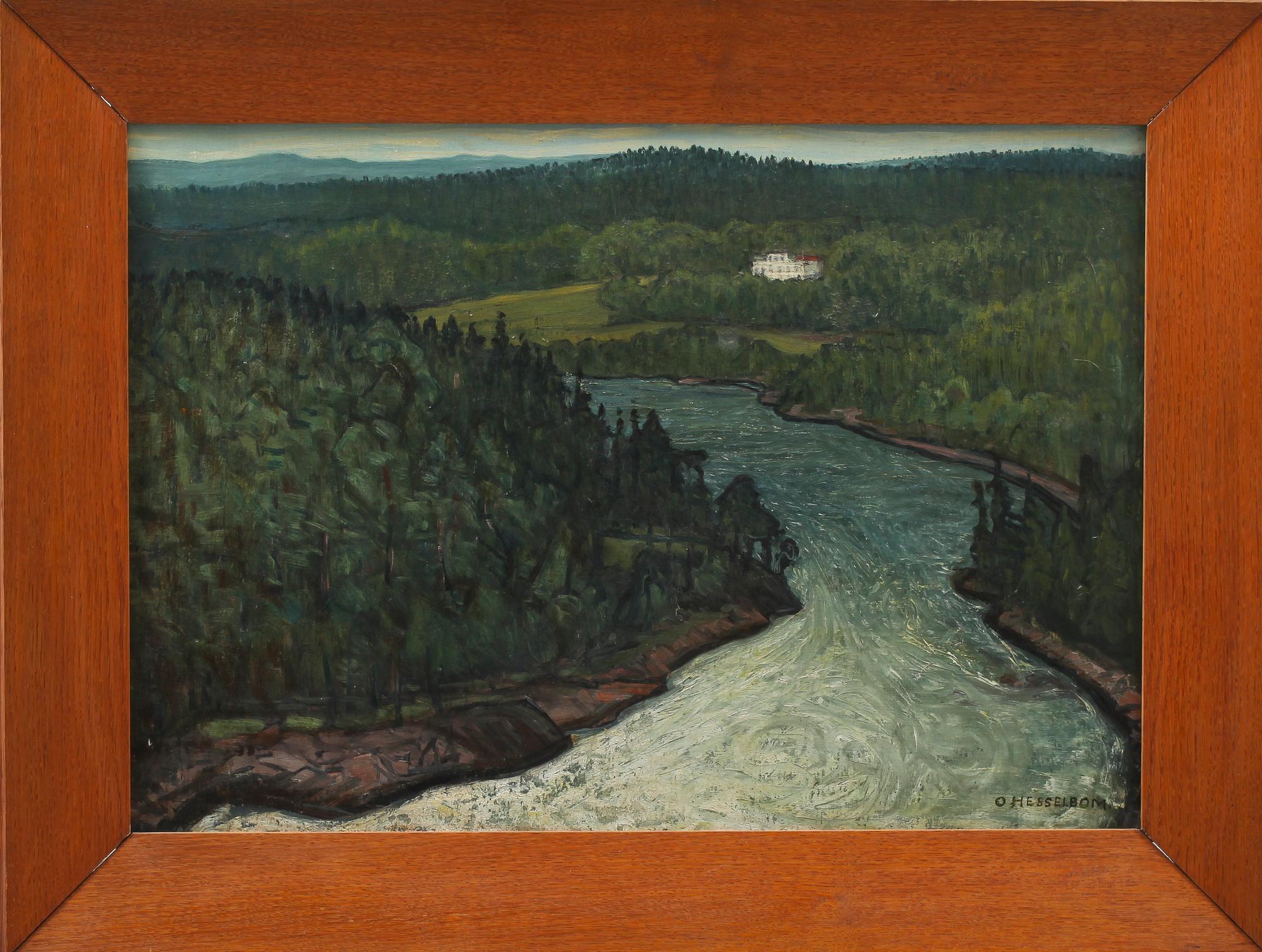 OTTO HESSELBOM, olja på duk, sign.