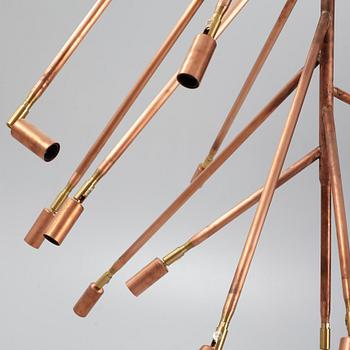 Jonas Bohlin, a 'Kvist 16' copper ceiling light, Örsjö Belysning.
