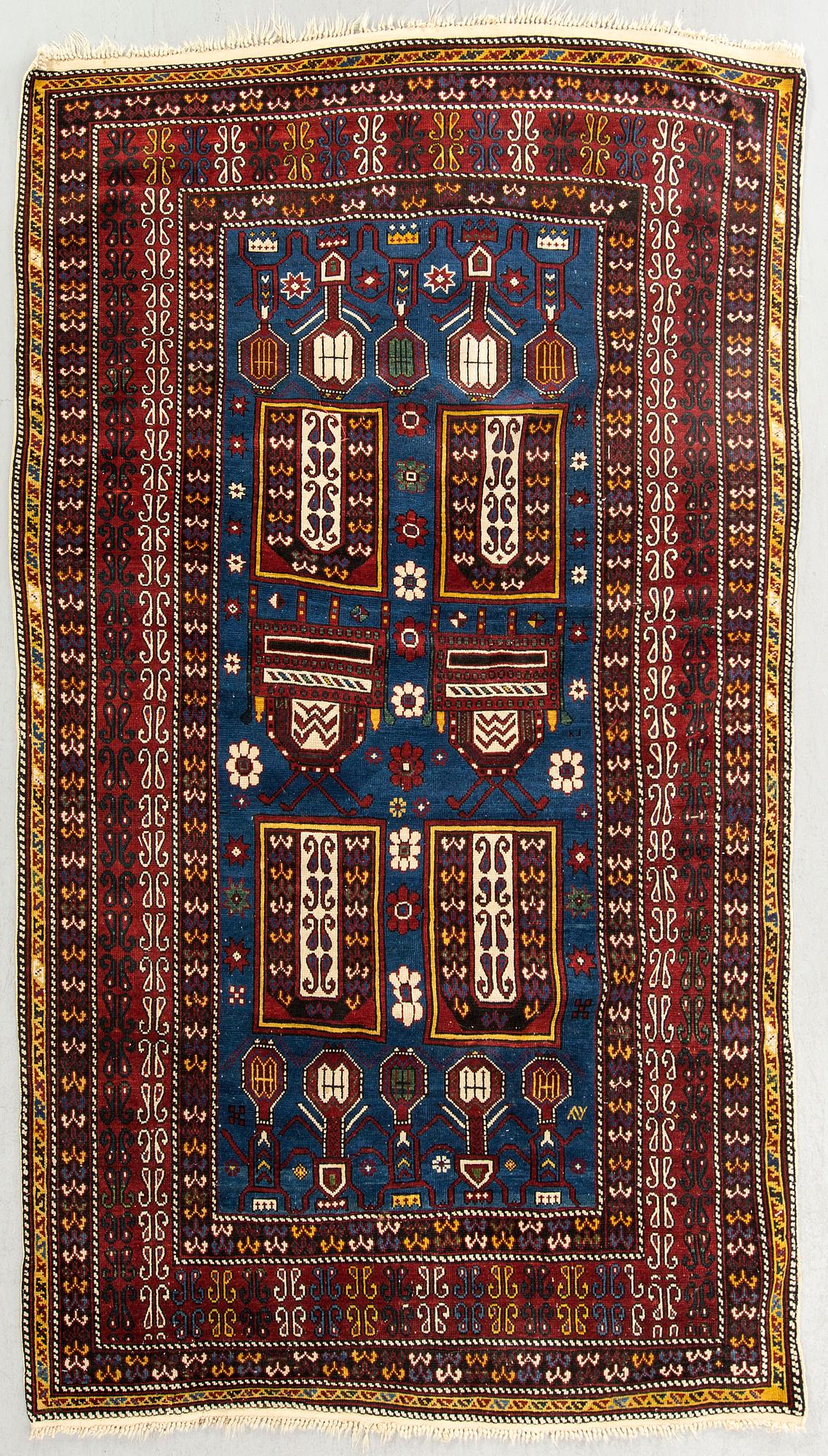 A semiantique/antique Kazak carpet ca 197 x 125 cm.