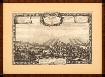 KOPPARSTICK, 5 st ur Erik Dahlbergs 'Svecia antiqua et hodierna', 4 blad 1700-tal, 1 18/1900-tal.