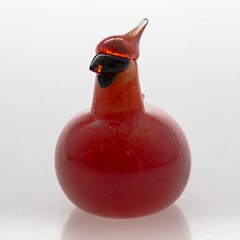 Oiva Toikka, glass bird, signed O. Toikka Nuutajärvi.