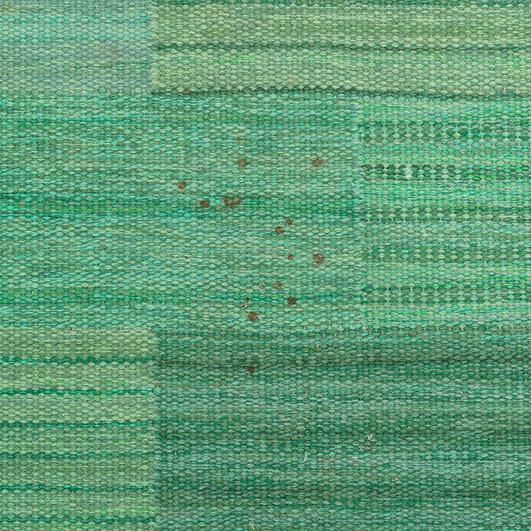 Marianne Richter, a carpet, "Fasad, grön II", flat weave, ca 305 x 195 cm, signed AB MMF MR.