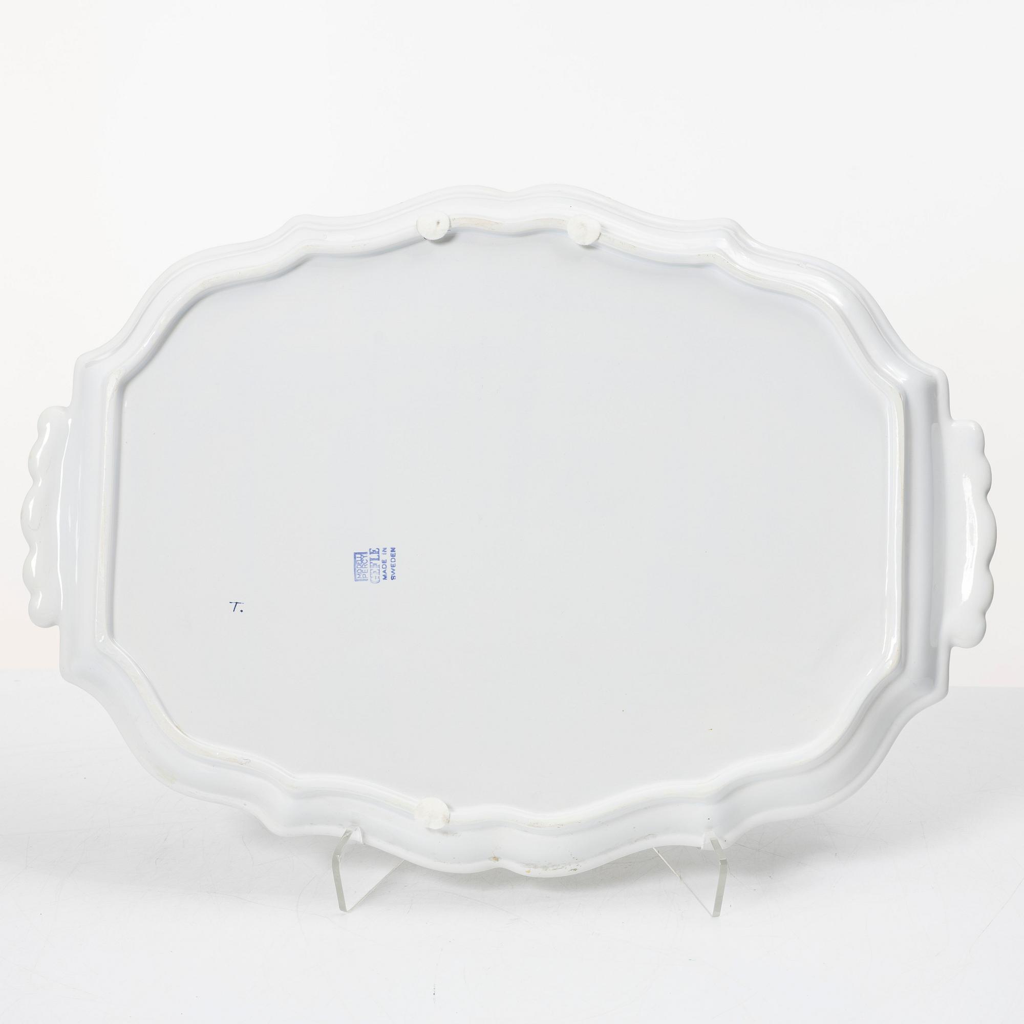 Arthur Percy, a tray, Gefle.