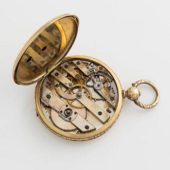 Pocket watch, 14K gold, "J.R. Losada, 241 Regent Street, London", hunter, wristwatch, 45.5 mm.