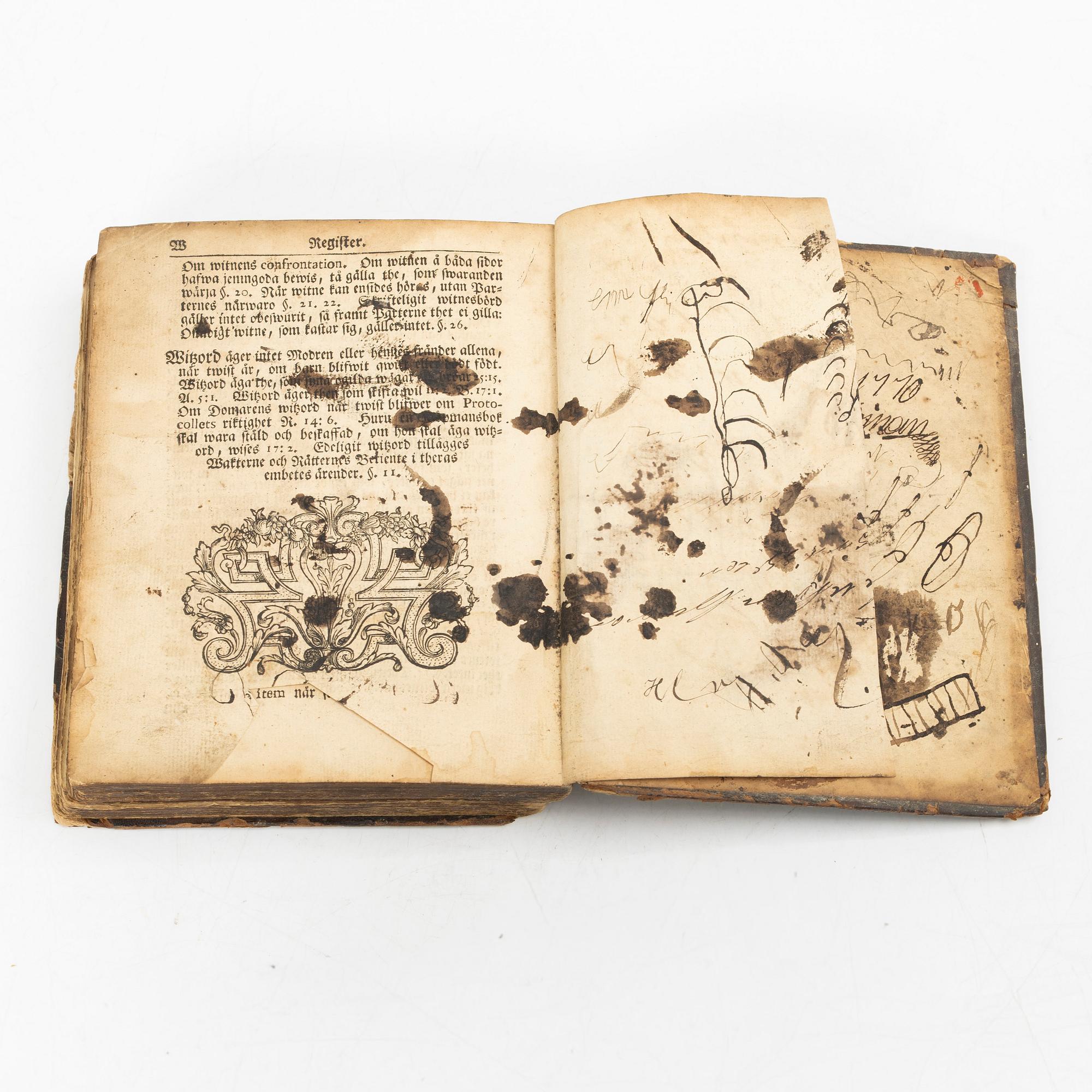 Proveniens: juristen Olof Rabenius (1730-1772).