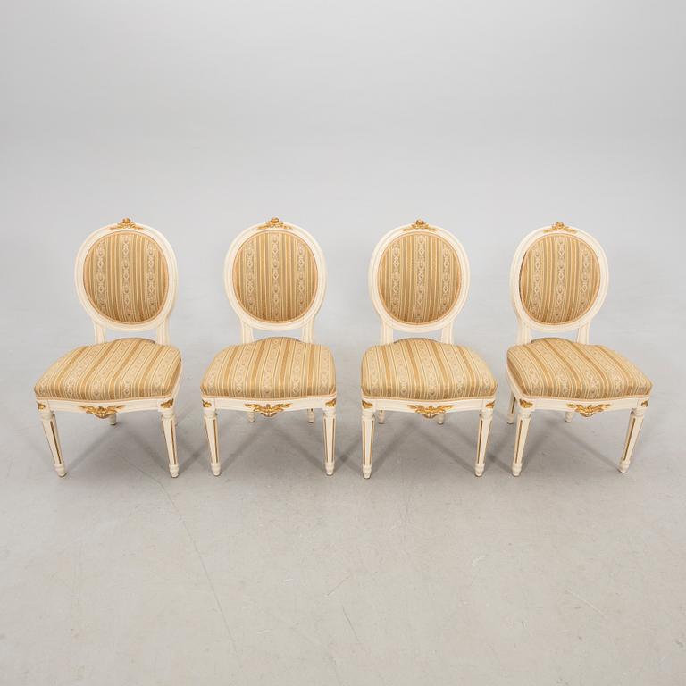 Chairs, 4 pcs, Gustavian style, Johan Ekman, second half of the 20th century.