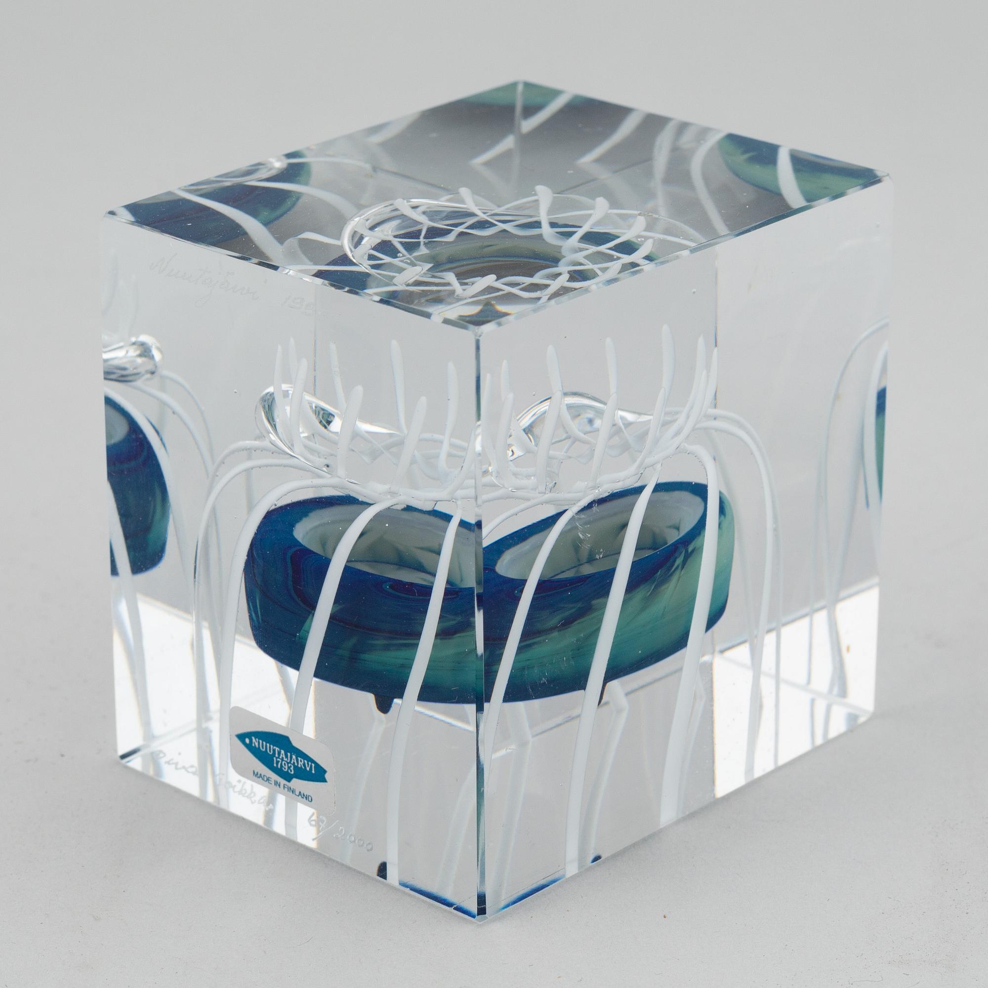 OIVA TOIKKA, an annual glass cube, Nuutajärvi, Finland 1990.