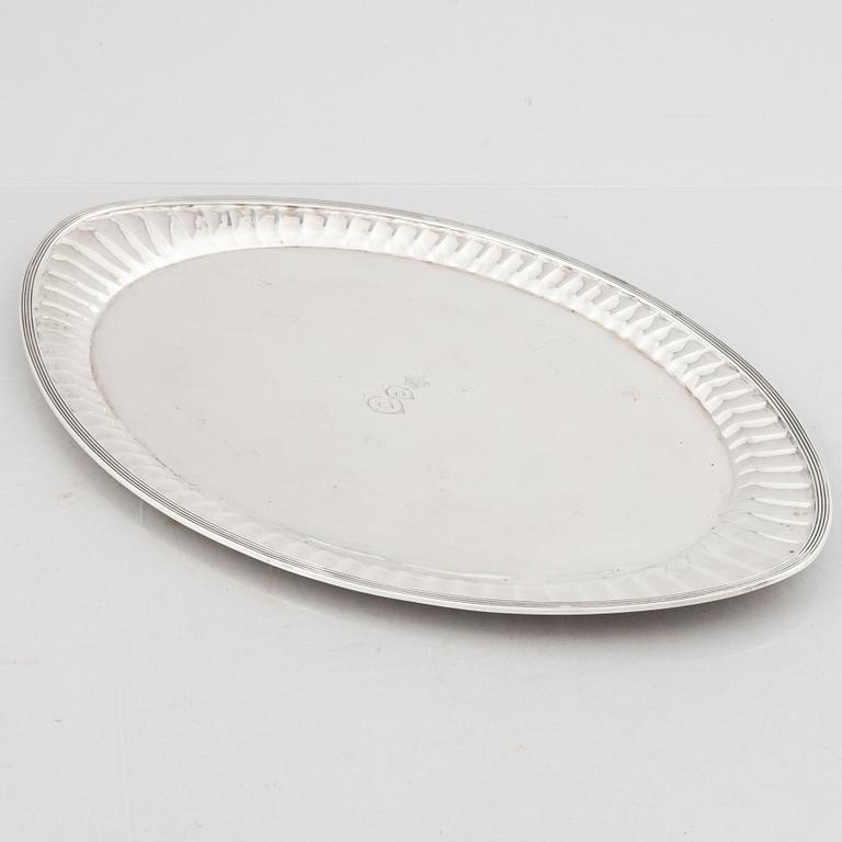 A Sterling Silver Tray, mark of William Hutton & Sons Ltd, London 1898.