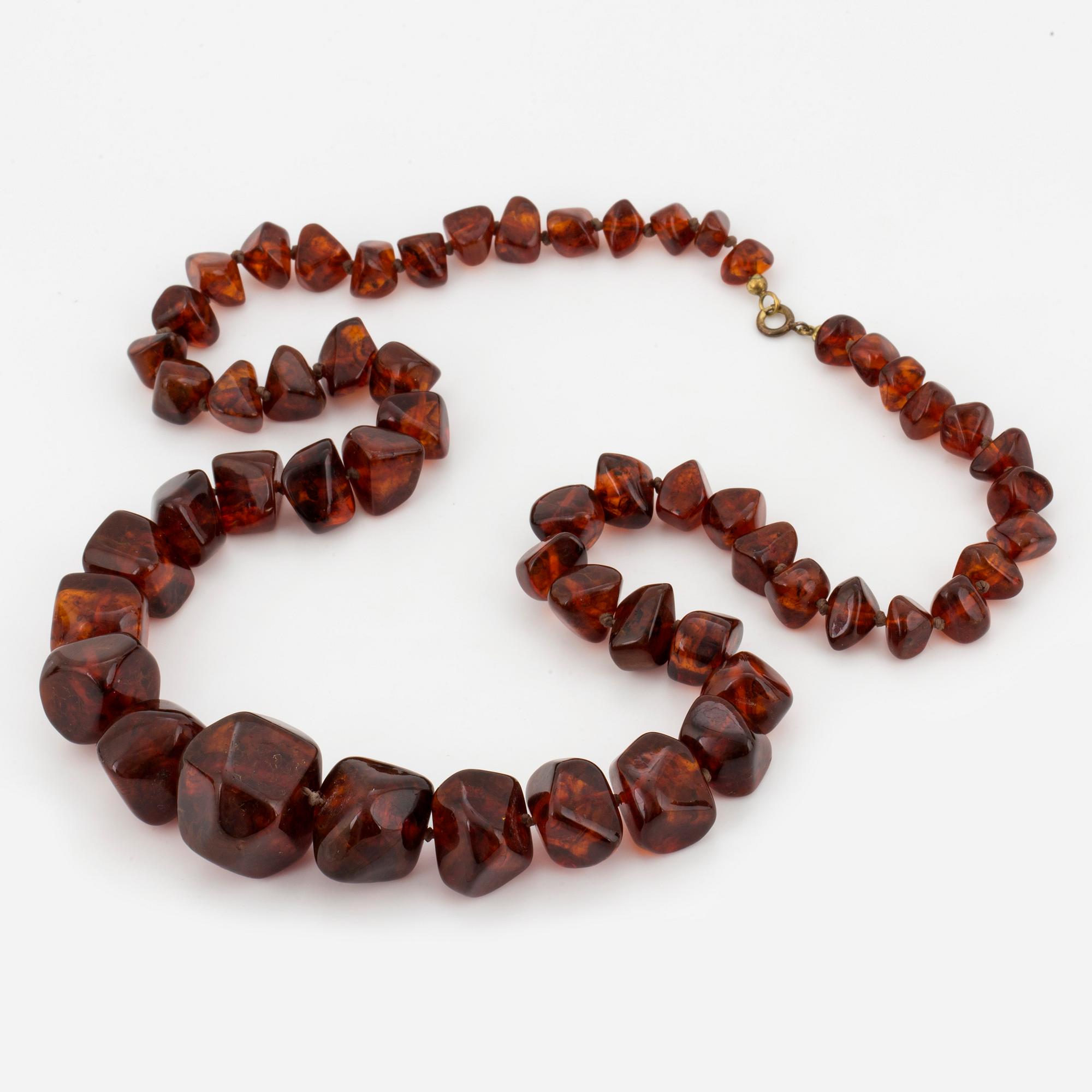 COLLIER, bärnsten.