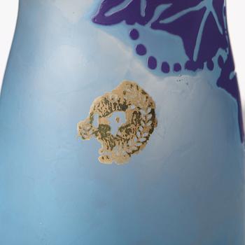 Fritz Blomqvist, an Art Nouveau cameo glass vase, Orrefors, Sweden ca 1915.