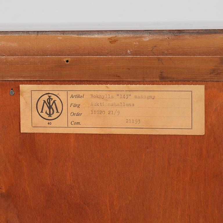 A mahogany bookcase, Axel Ståhls Möbelfabrik AB, 1940's/50's.