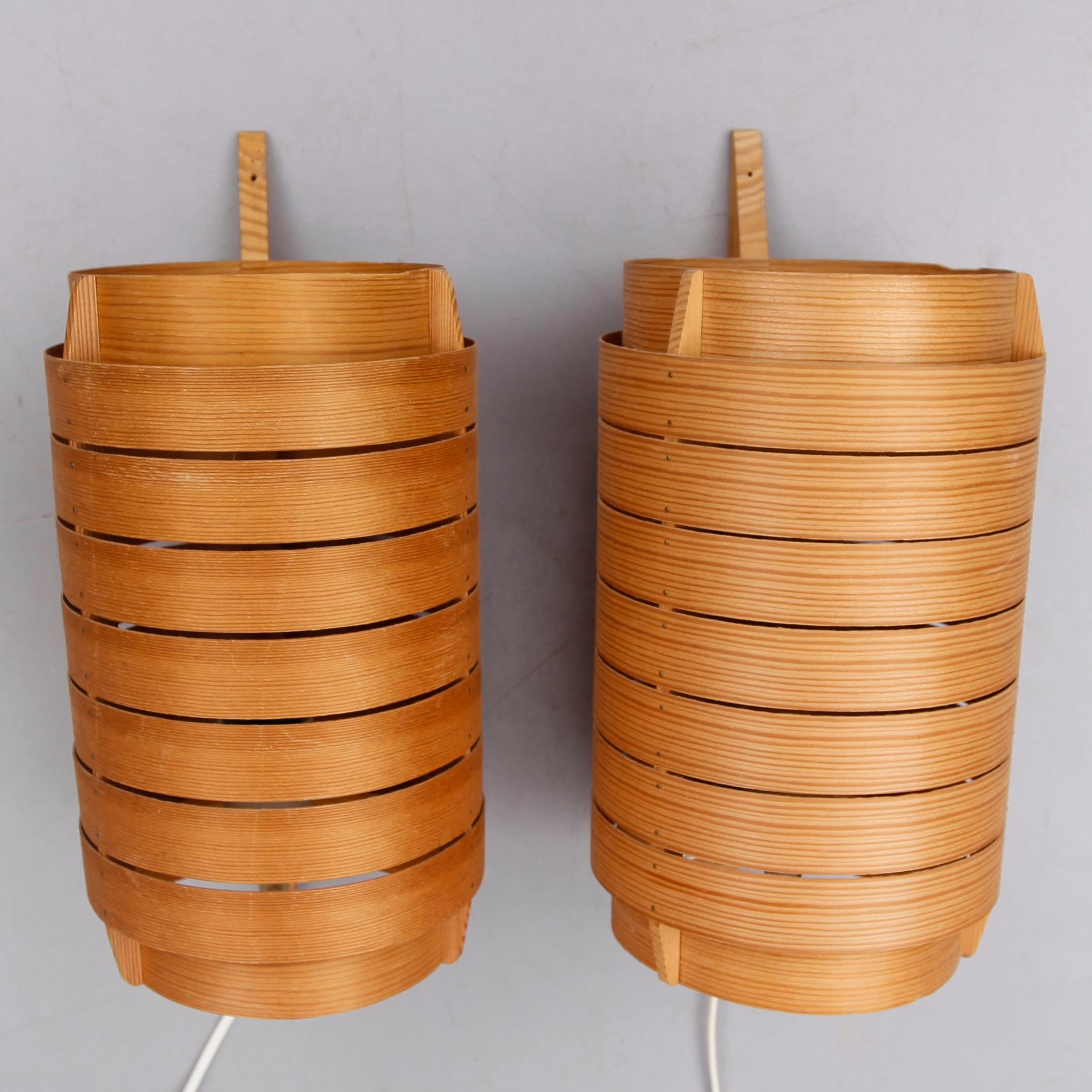 VÄGGLAMPOR, 1 par,  AB Ellysett, signerade, Hans-Agne Jakobson, Markaryd.