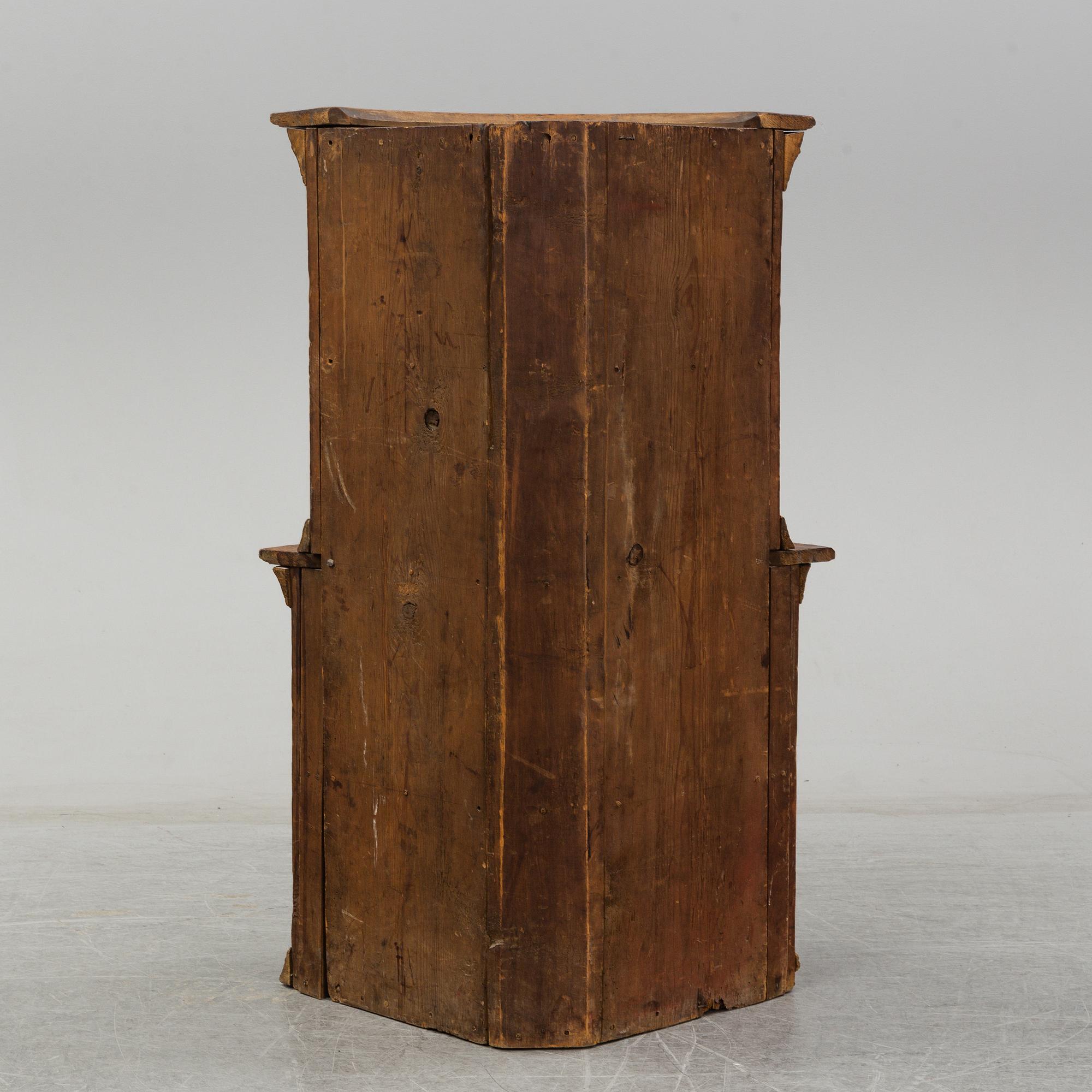 HÖRNSKÅP, allmoge, Dalarna, 1799.