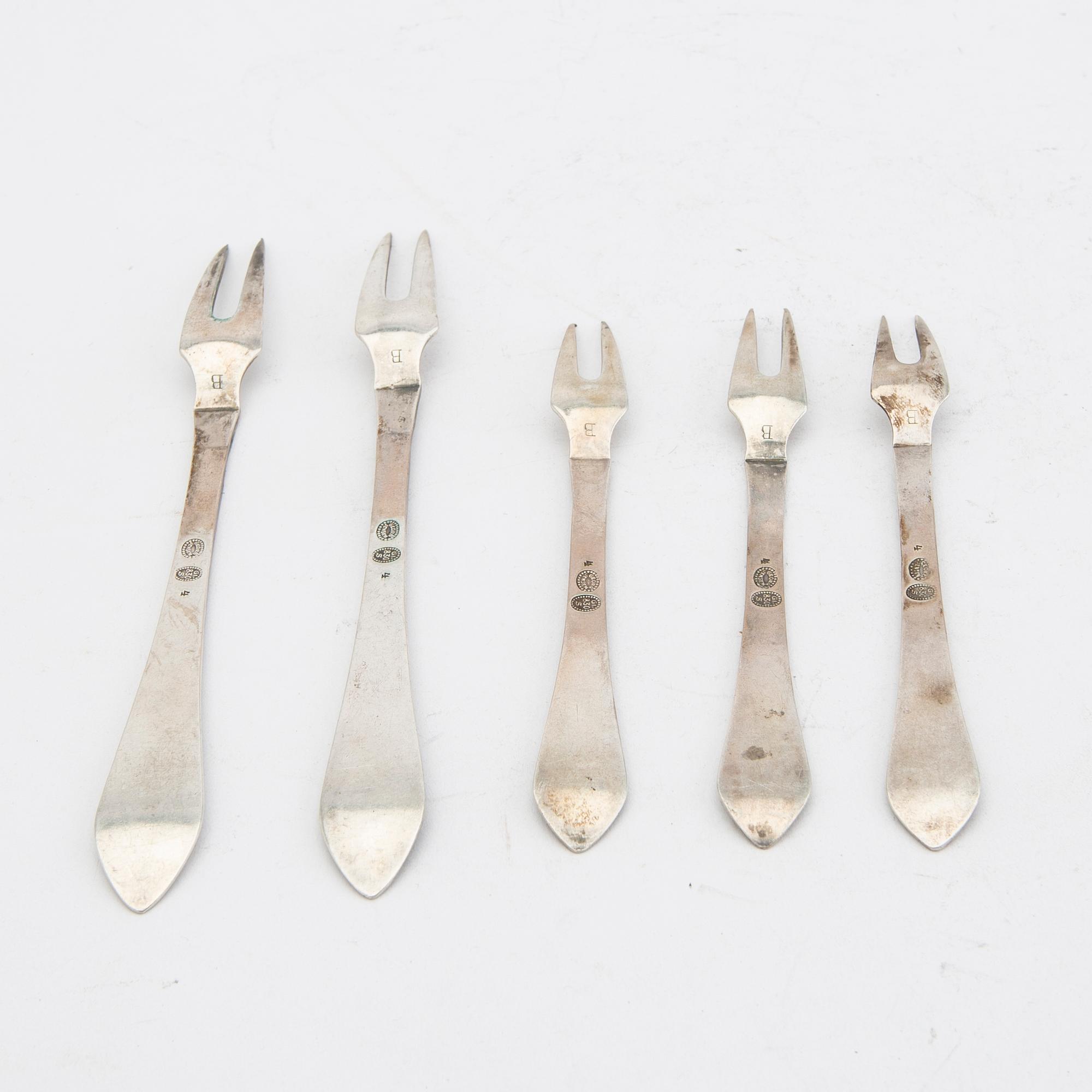 Georg Jensen, bestick 5 st  "Antik/Continental", silver.