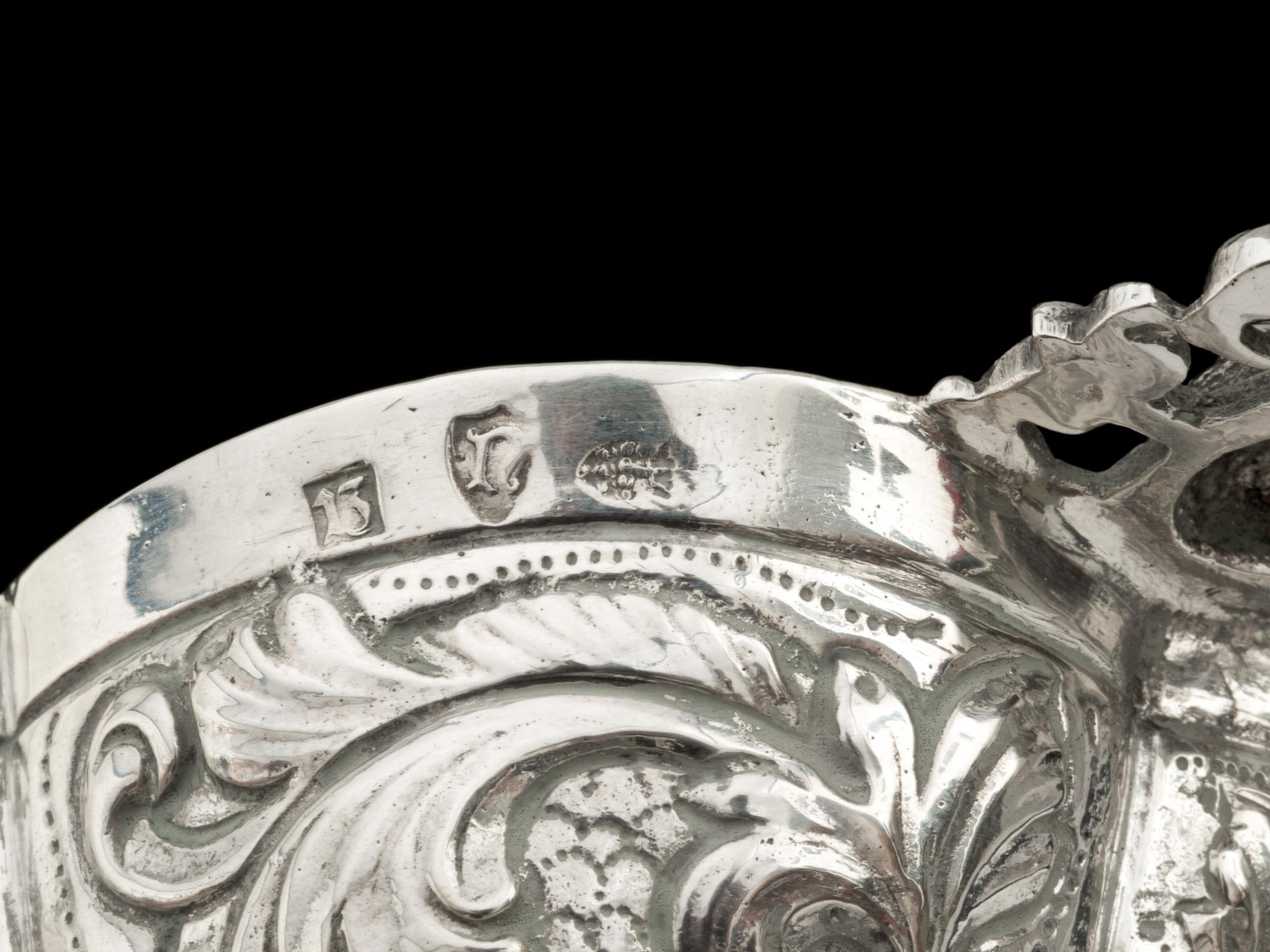 SKÅL, silver, barockstil, vikt ca 159 gram.