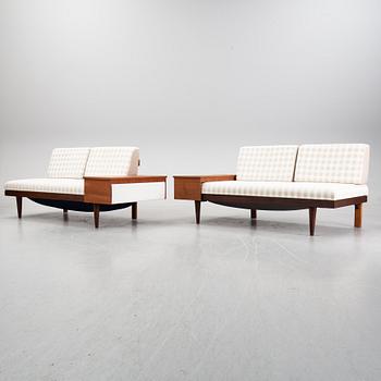 Haldor Vik & Ingmar Relling, a pair of teak sofas or day beds 'Svane', Ekornes, Norway, 1960s.