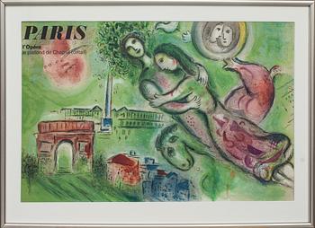 Marc Chagall · MARC CHAGALL, litografisk affisch, Ch. Sorlier.