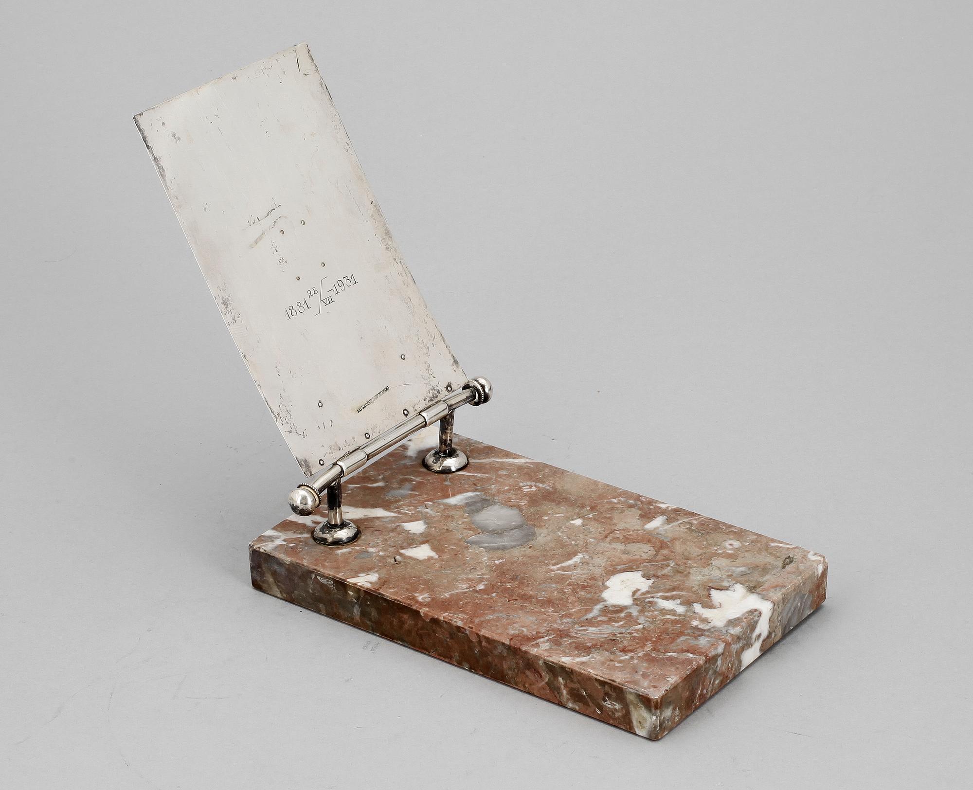 BREVPRESS, silver och marmor, Finland 1930.
