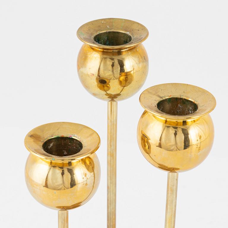 Pierre Forssell, a set of six 'Tulpan' candlesticks, Skultuna bruk.