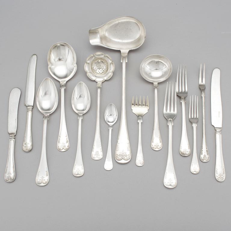 BESTICKUPPSÄTTNING, 72 delar, nysilver, modell "Gammal fransk", bland annat Gense.