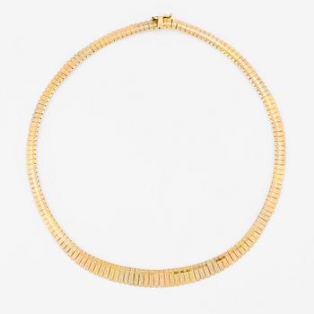 Collier 18K guld i tre färger.