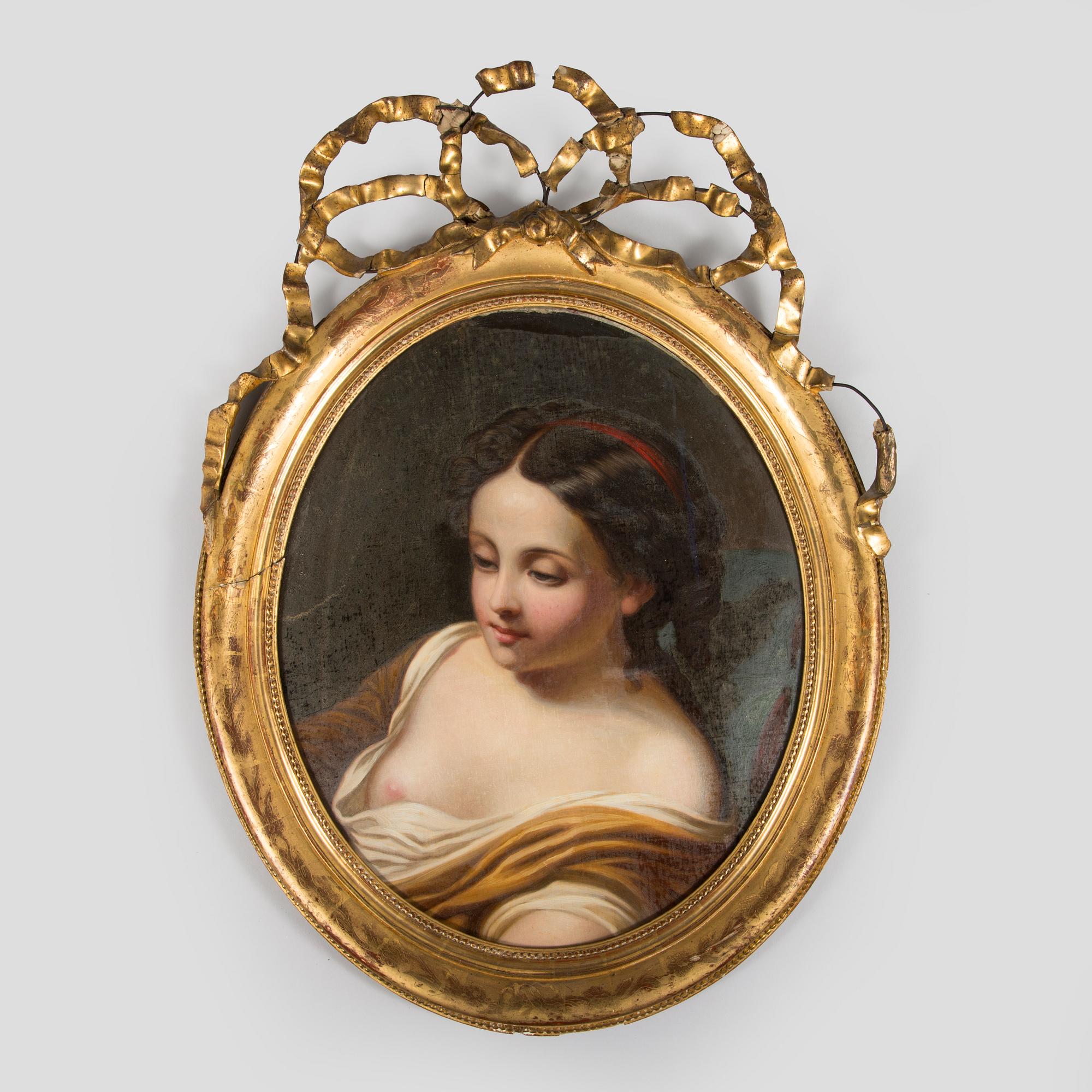 Unknown artist, Woman's portrait, French school 19th century.