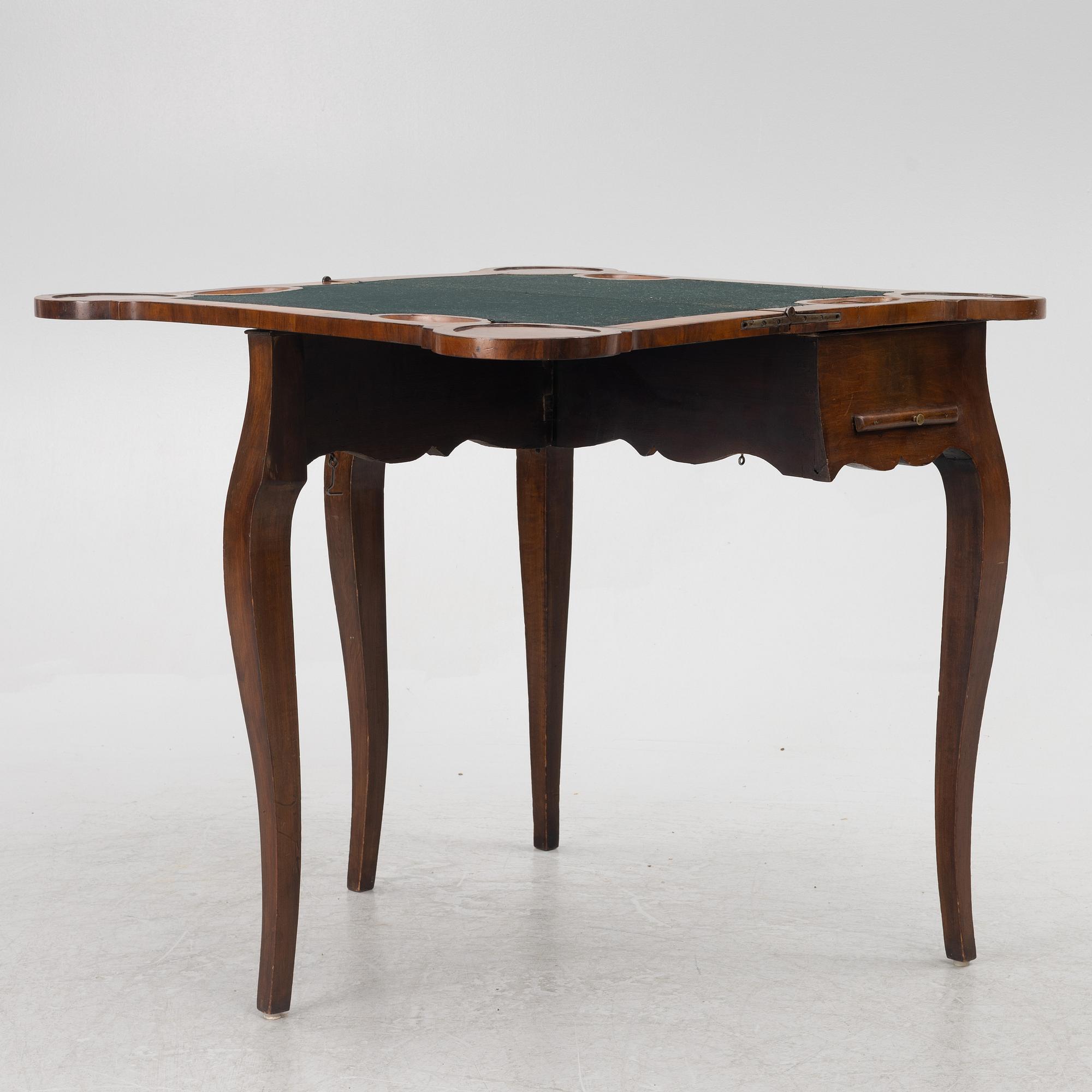 A Rococo games table, second half of the 18th century.