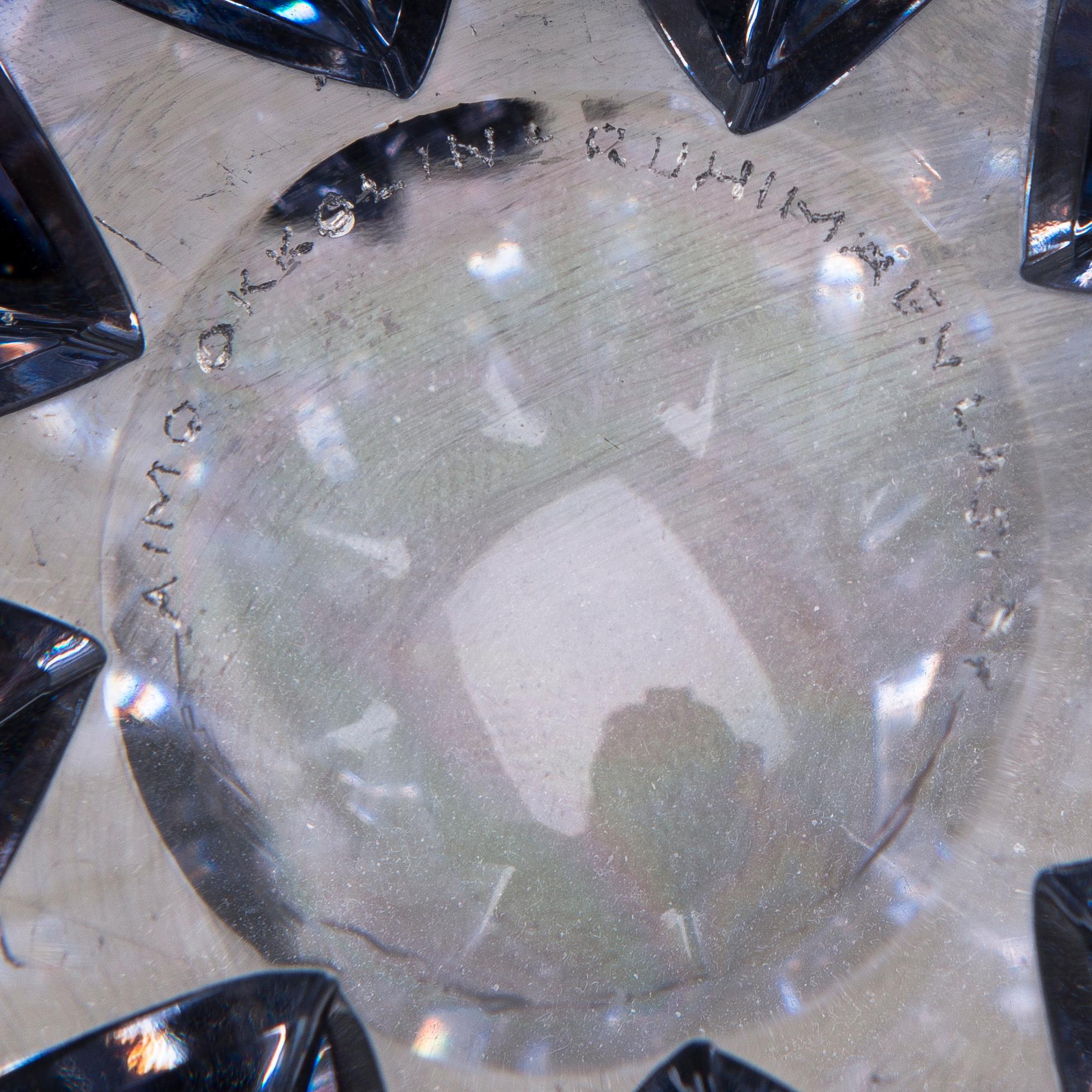 AIMO OKKOLIN,  MALJAKKO, Tähti, malli 6575. Signeerattu Aimo Okkolin Riihimäen lasi Oy.