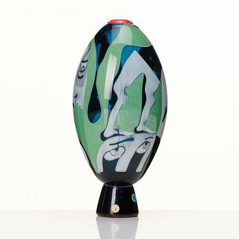 Peter Hermansson, a 'graal' glass vase 'Such a scream', Boda, Sweden 2016.