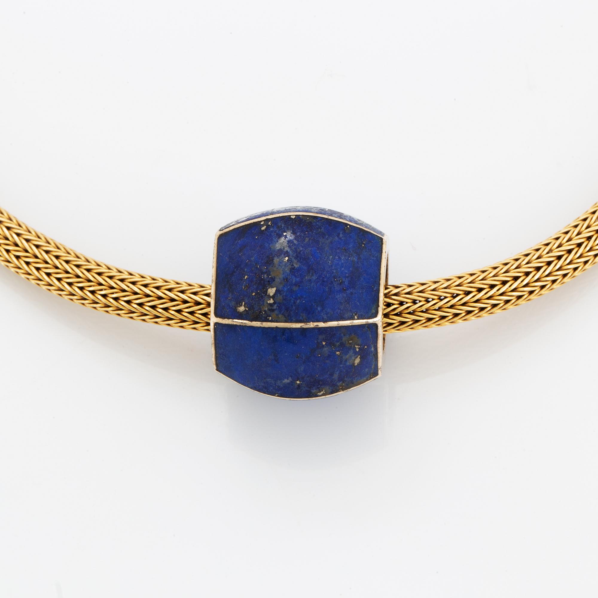Collier 18K guld, hänge med lapis lazuli medföljer.