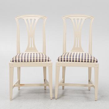 Six Gustavian style 'Fresta' chairs, IKEA, 1990's.