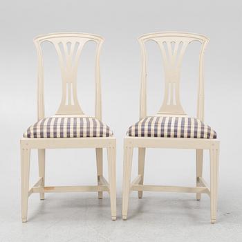 Stolar, 6 st, "Fresta", gustaviansk stil, IKEA:s 1700-talsserie, 1990-tal.