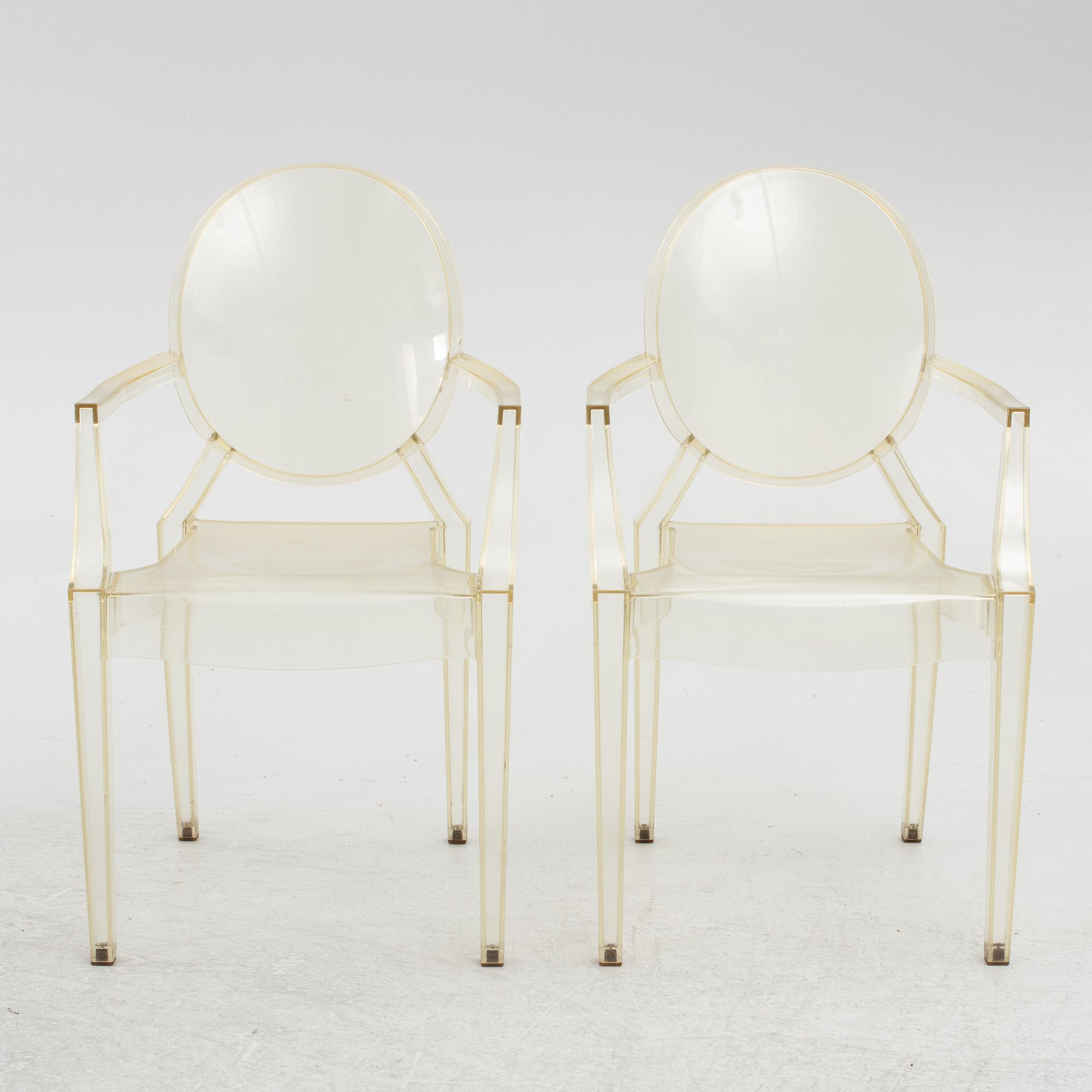 Philippe Starck, six 'Louis Ghost' armchairs, Kartell.