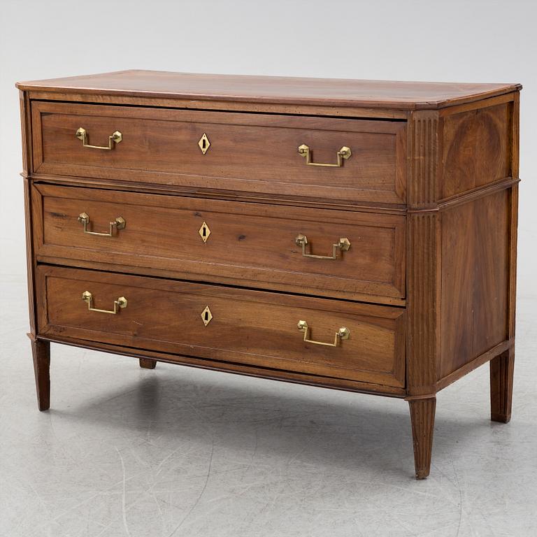 A late gustavian chest of drawers from around year 1800.