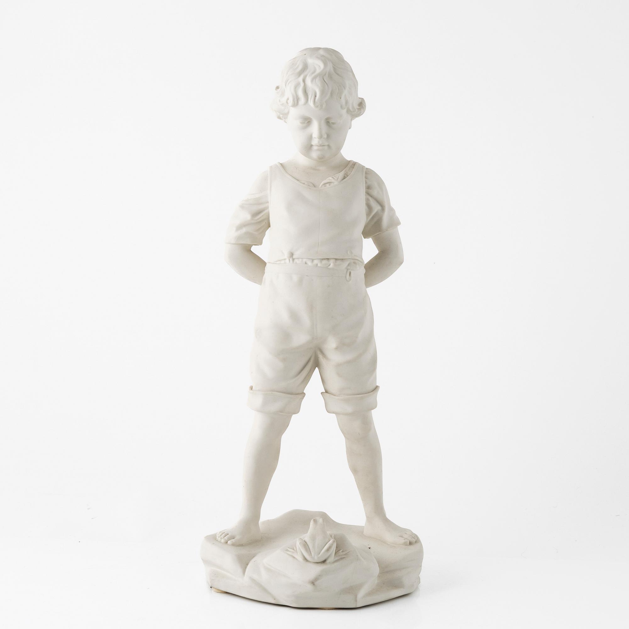 Figurin, "Pojke med groda", Gustafsberg, 1915.