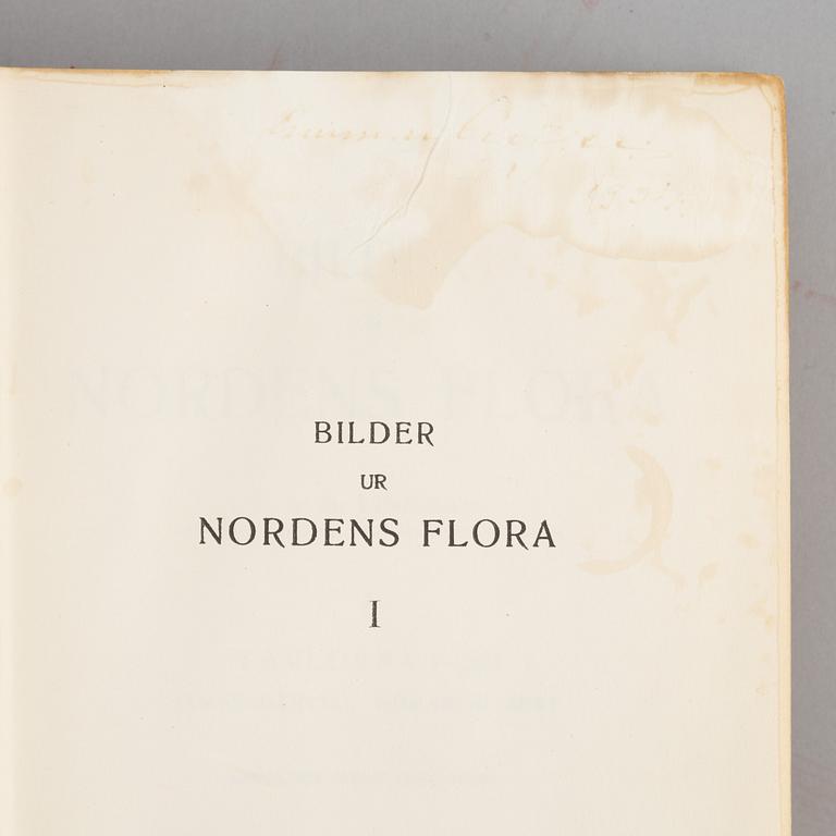 Bokverk, 3 volymer, "Nordens flora", C.A.M. Lindman, Wahlström & Widstrand, Stockholm, 1922 - 1926.