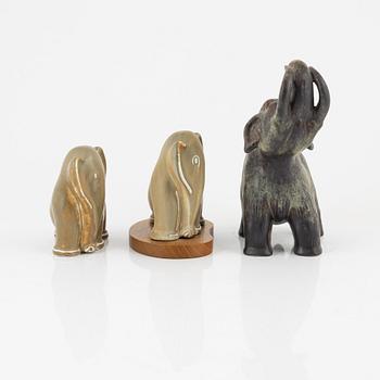 Gunnar Nylund, a group of three stoneware figurines, Rörstrand.