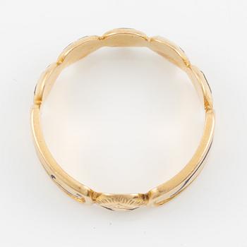 Pocket watch, H. Runsten Stockholm, lever escapement, including a ring in 18K gold.