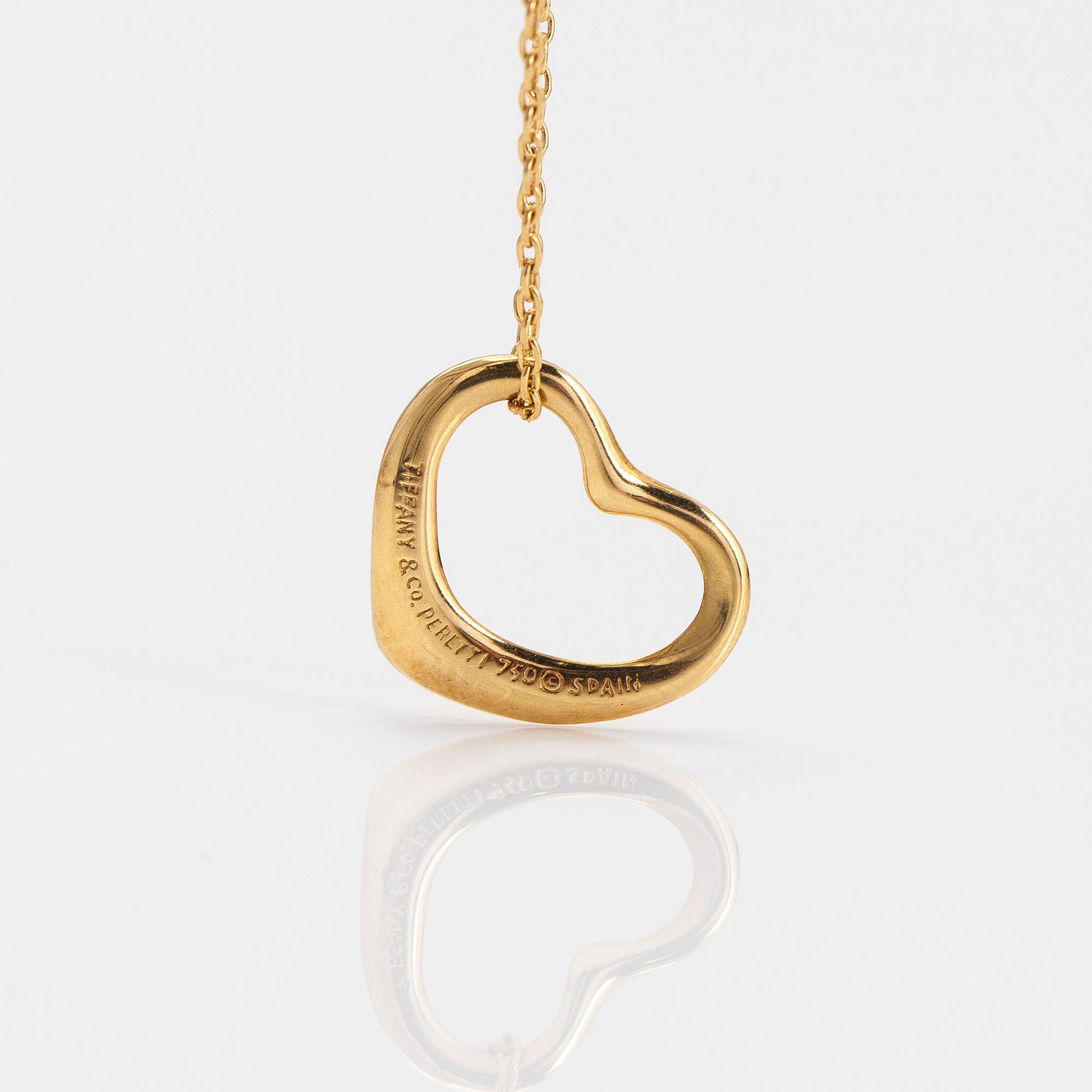 Tiffany & Co, Elsa Peretti, halsband, "Open Heart", 18K guld.