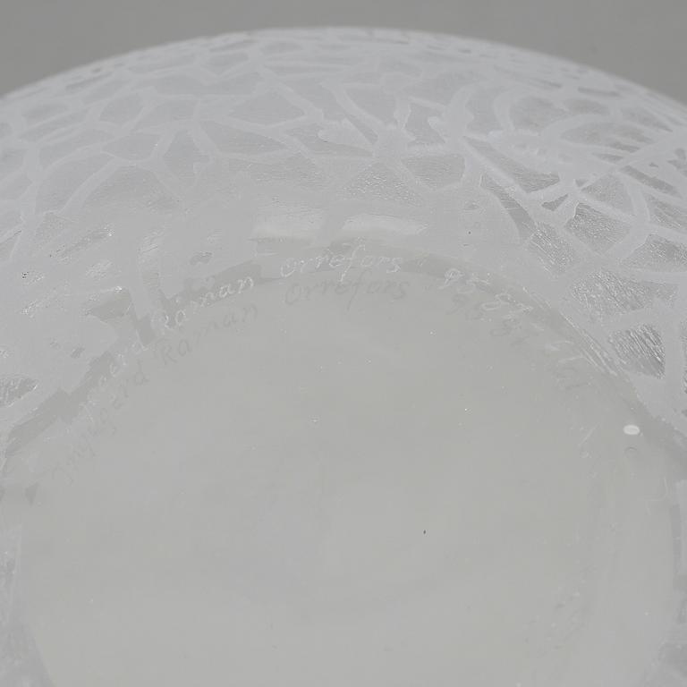 SKÅL, glas, Ingegerd Råman, Orrefors.